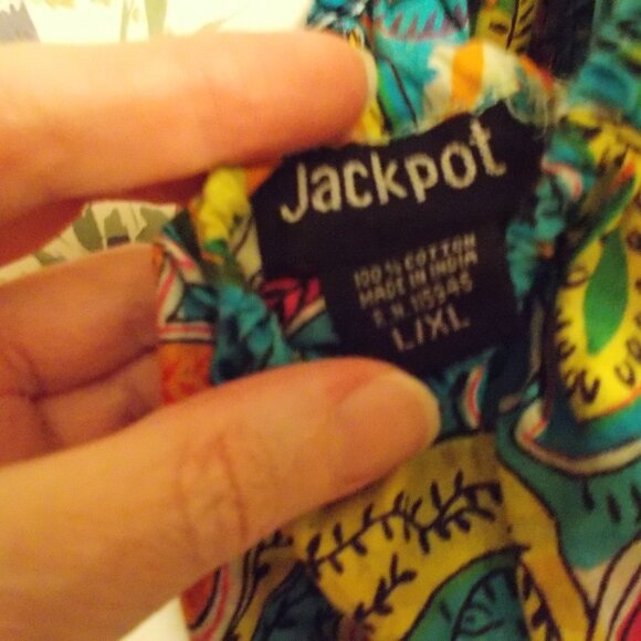 Bright Turquoise Jackpot summer halter dress in L/XL - Picture 6 of 6